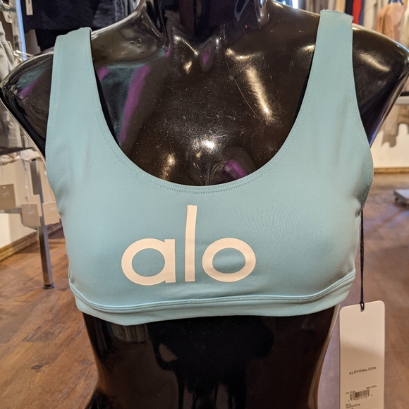 ALO Yoga Other - Alo Yoga Logo Bra Top in Quartz BNWT